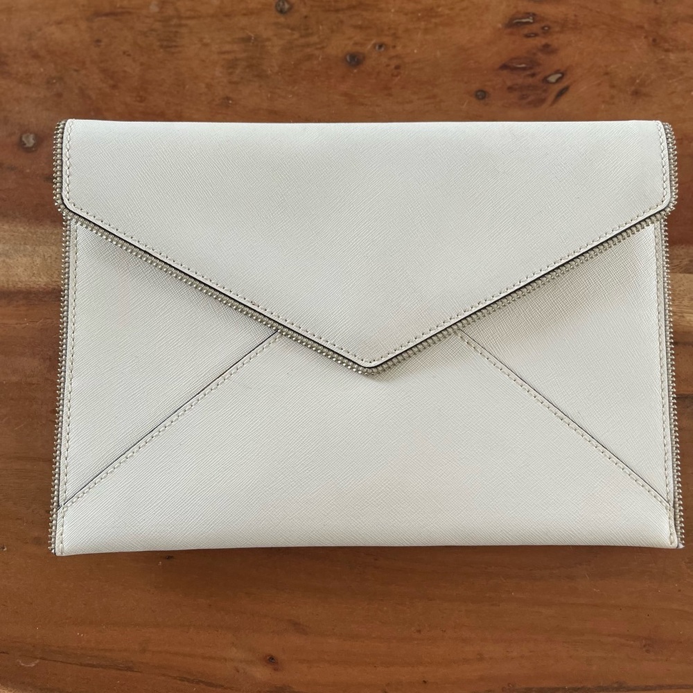 Rebecca Minkoff White Envelope Leo Clutch